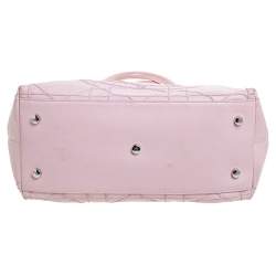 Pre Owned Dior Pink Cannage Quilted Leather Granville Tote 