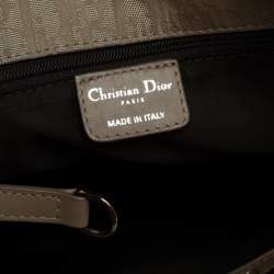 Pre Owned Dior Beige Oblique Nylon and Leather Lovely Tote