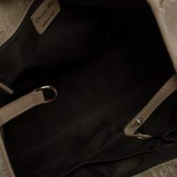 Pre Owned Dior Beige Oblique Nylon and Leather Lovely Tote