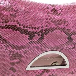 Pre Owned حقيبة كتف ديور ماليس فرو حمراء