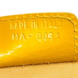 مملوكة مسبقًا Dior Red/Orange Printed Patent Leather Half Moon Shoulder Bag