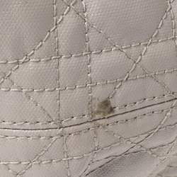 Pre Owned Dior Grey Cannage Coated Canvas Medium Panarea Tote