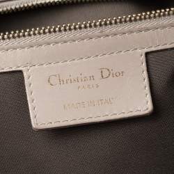 Pre Owned Dior Grey Cannage Coated Canvas Medium Panarea Tote