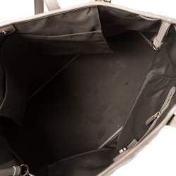 Pre Owned Dior Grey Cannage Coated Canvas Medium Panarea Tote