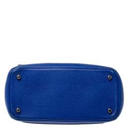 Pre Owned Dior Blue Leather Small Be Dior Flap Top Handle Bag