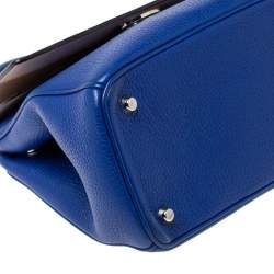 Pre Owned Dior Blue Leather Small Be Dior Flap Top Handle Bag