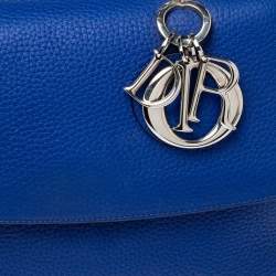 Pre Owned Dior Blue Leather Small Be Dior Flap Top Handle Bag