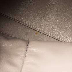 Pre Owned Dior Light Grey Cannage Leather Granville Chain Link Tote