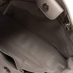 Pre Owned Dior Light Grey Cannage Leather Granville Chain Link Tote