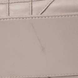 Pre Owned Dior Light Grey Cannage Leather Granville Chain Link Tote
