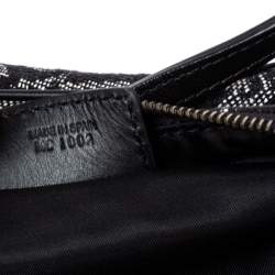 Pre Owned Dior Black Diorissimo Canvas and Leather Saddle Bag