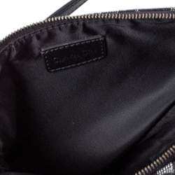Pre Owned Dior Black Diorissimo Canvas and Leather Saddle Bag