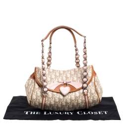 Pre Owned Dior Multicolor Monogram Coated Canvas and Leather Romantique Trotter Flap Bag
