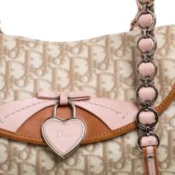 Pre Owned Dior Multicolor Monogram Coated Canvas and Leather Romantique Trotter Flap Bag