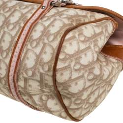 Pre Owned Dior Multicolor Monogram Coated Canvas and Leather Romantique Trotter Flap Bag