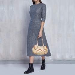 Pre Owned Dior Multicolor Monogram Coated Canvas and Leather Romantique Trotter Flap Bag