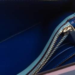 مملوكة مسبقًا Dior Electric Blue Leather Explore Chain Telephone Pouch 