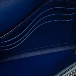 مملوكة مسبقًا Dior Electric Blue Leather Explore Chain Telephone Pouch 