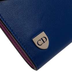 مملوكة مسبقًا Dior Electric Blue Leather Explore Chain Telephone Pouch 
