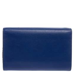 مملوكة مسبقًا Dior Electric Blue Leather Explore Chain Telephone Pouch 