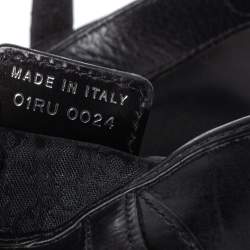 Pre Owned Dior Black Leather Hardcore Piercing Saddle Bag