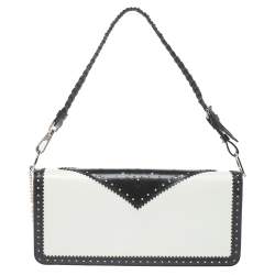 Pre Owned Dior Tri Color Patent Leather and Satin D’Trick Wingtip Baguette Bag