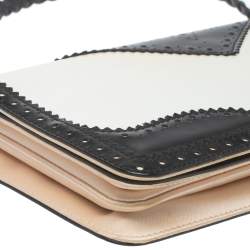 Pre Owned Dior Tri Color Patent Leather and Satin D’Trick Wingtip Baguette Bag