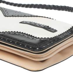 Pre Owned Dior Tri Color Patent Leather and Satin D’Trick Wingtip Baguette Bag