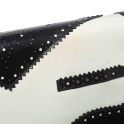 Pre Owned Dior Tri Color Patent Leather and Satin D’Trick Wingtip Baguette Bag