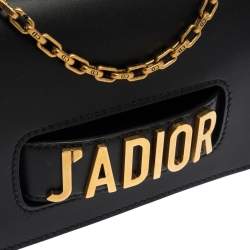 Pre Owned Dior Black Leather J’adior Flap Shoulder Bag