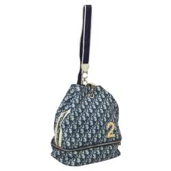 Dior Blue/Cream Oblique Canvas No.2 Trotter Sling Bag
