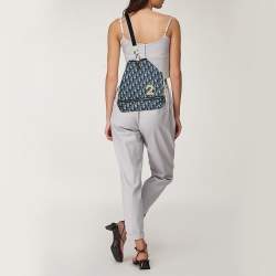 Dior Blue/Cream Oblique Canvas No.2 Trotter Sling Bag