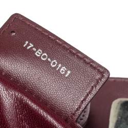 Pre Owned Dior Burgundy Cannage Leather Granville Chain Link Tote