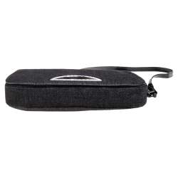 Pre Owned Dior Black Denim Malice Shoulder Bag