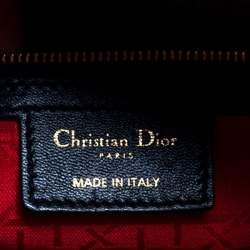 Pre Owned Dior Black Cannage Leather Large Lady Dior Tote