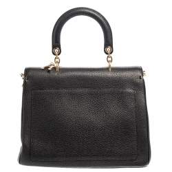 Pre Owned Dior Black Leather Medium Be Dior Flap Bag