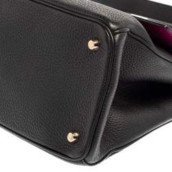 Pre Owned Dior Black Leather Medium Be Dior Flap Bag