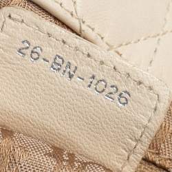 Pre Owned Dior Beige Cannage Quilted Leather Soft Lady Dior Tote