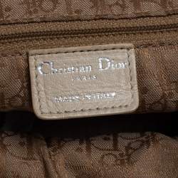 Pre Owned Dior Beige Cannage Quilted Leather Soft Lady Dior Tote