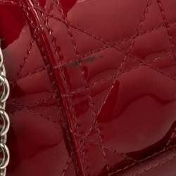 مملوكة مسبقًا حقيبة كلاتش ديور سلسلة نيو لوك جلد لامعة كاناج سوداء