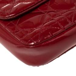 مملوكة مسبقًا حقيبة كلاتش ديور سلسلة نيو لوك جلد لامعة كاناج سوداء