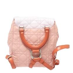 مملوكة مسبقًا Dior Blush Pink/Ivory Cannage Leather Stardust Backpack