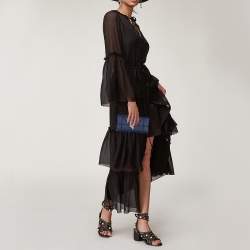 مملوكة مسبقًا محفظة بسلسلة ديور ديوراما جلد أزرق