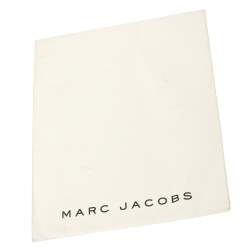 Pre Owned Marc Jacobs Black/Gold Houndstooth Print Leather and Calfhair Stam Embellished Shoulder Bag