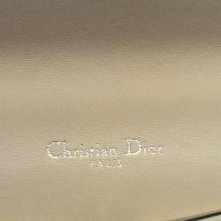 Pre Owned Dior Off White Leather and Sequin Mini Diorama Shoulder Bag