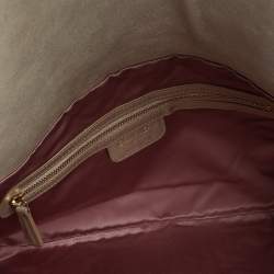 Pre Owned Dior Metallic Gold Cannage Leather Lady Dior Clutch