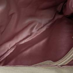 Pre Owned Dior Metallic Gold Cannage Leather Lady Dior Clutch