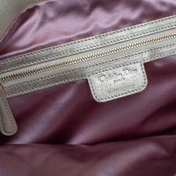 Pre Owned Dior Metallic Gold Cannage Leather Lady Dior Clutch
