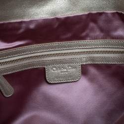 Pre Owned Dior Metallic Gold Cannage Leather Lady Dior Clutch
