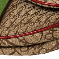 Pre Owned Dior Multicolor Oblique Canvas and Leather Rasta Saddle Bag